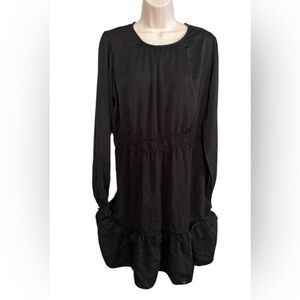 Knox Rose Elegant Black Long Sleeve Dress Size L NWT